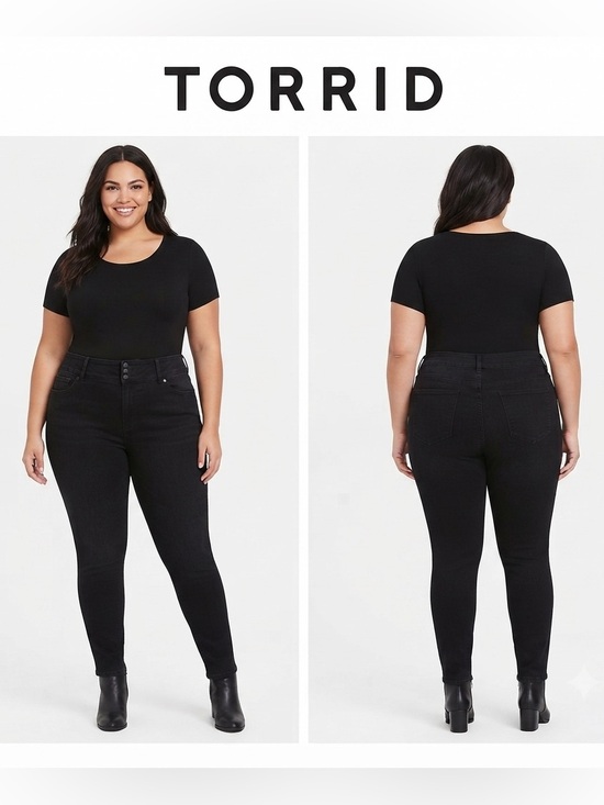 torrid Denim - Torrid Feel The Fit Super Soft Black Jeggings 24T